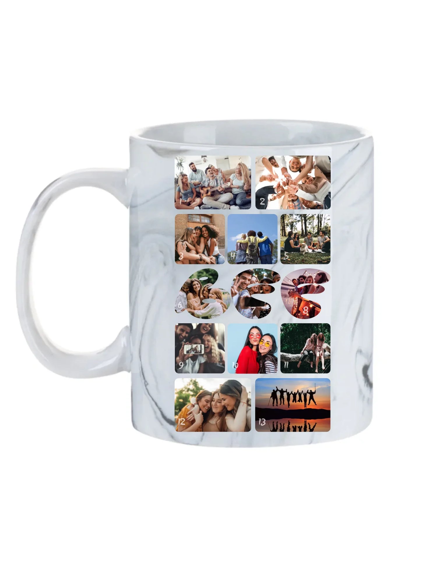 Barátság fotókollázs - Ajándék Barátoknak - Fényképes bögre