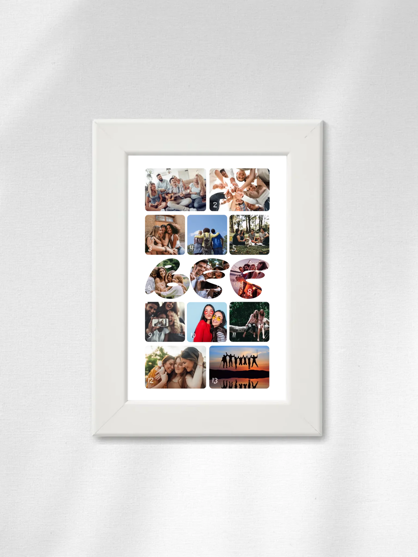 Barátság fotókollázs - Ajándék Barátoknak - Fényképes falikép