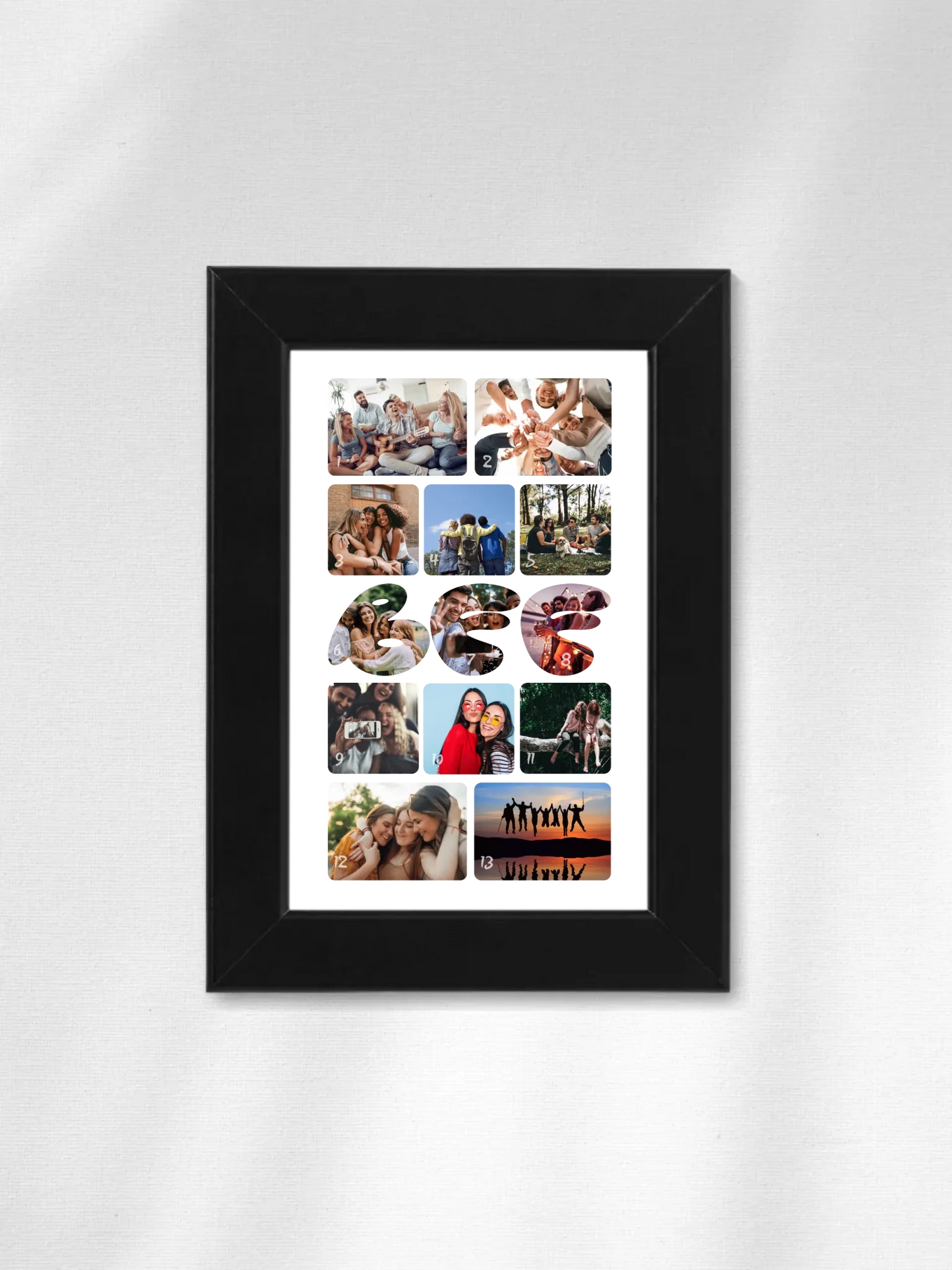 Barátság fotókollázs - Ajándék Barátoknak - Fényképes falikép