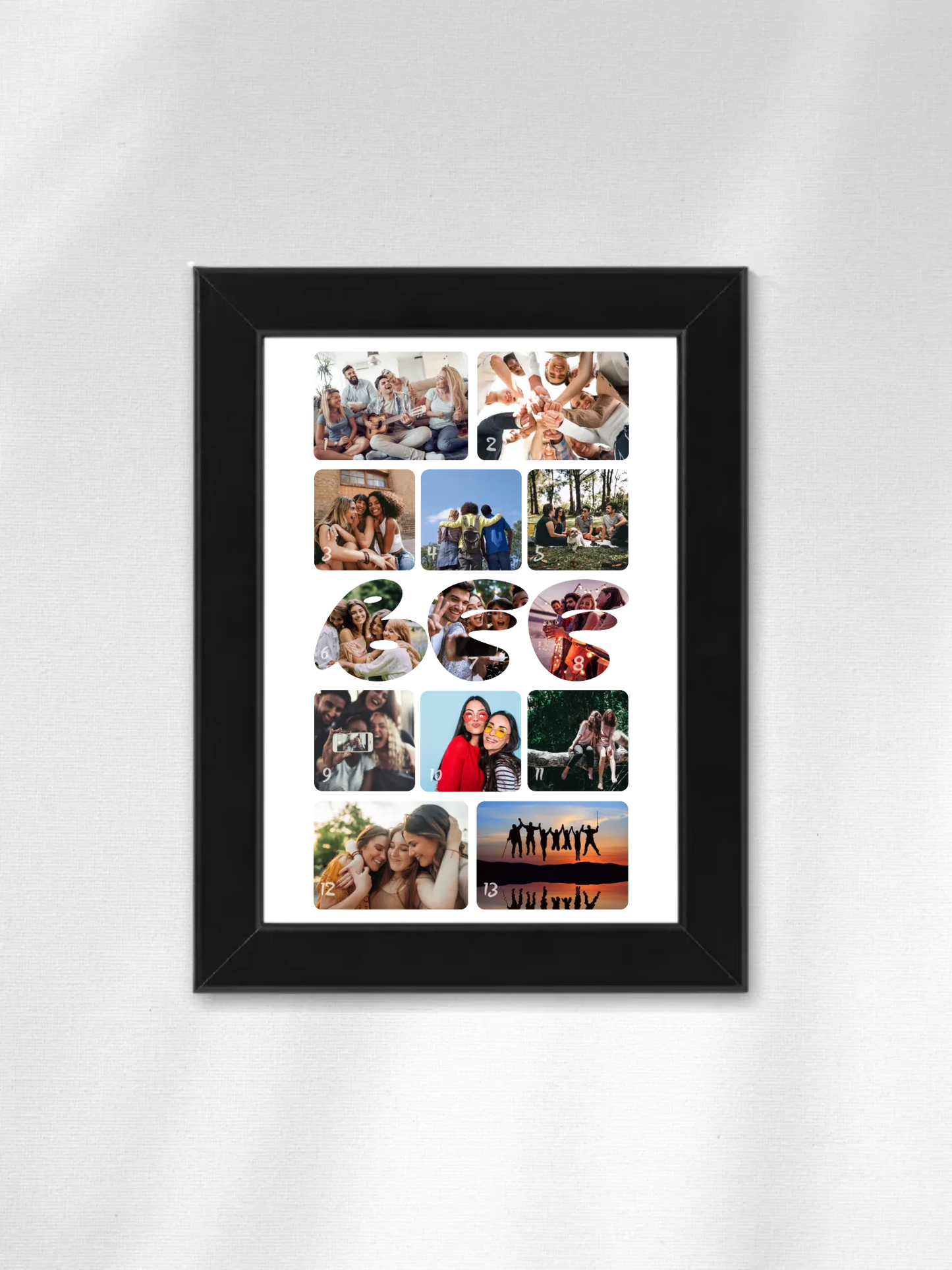 Barátság fotókollázs - Ajándék Barátoknak - Fényképes falikép