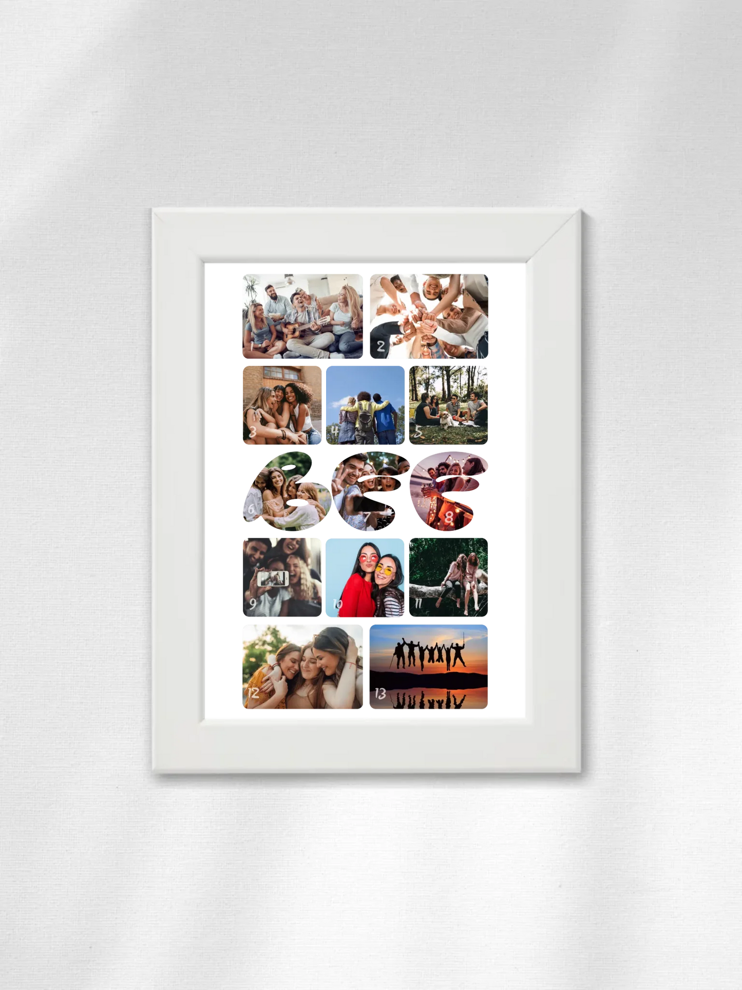 Barátság fotókollázs - Ajándék Barátoknak - Fényképes falikép