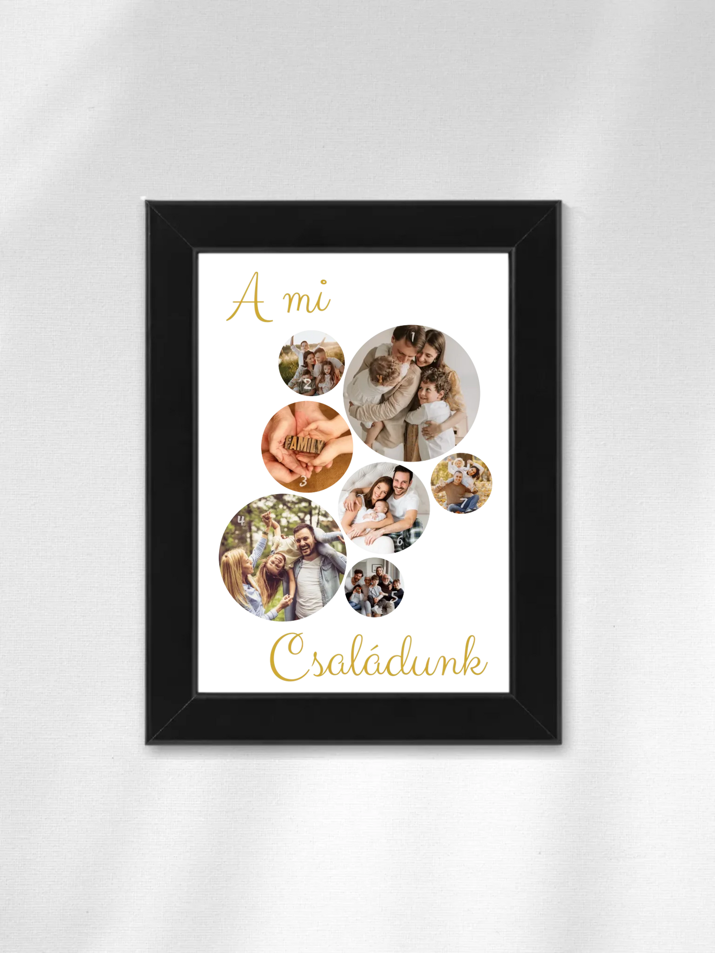 A Mi családunk fotókollázs - Ajándék Családnak - Fényképes falikép