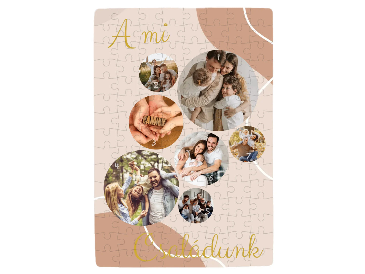A Mi családunk fotókollázs - Ajándék Családnak - Fényképes puzzle