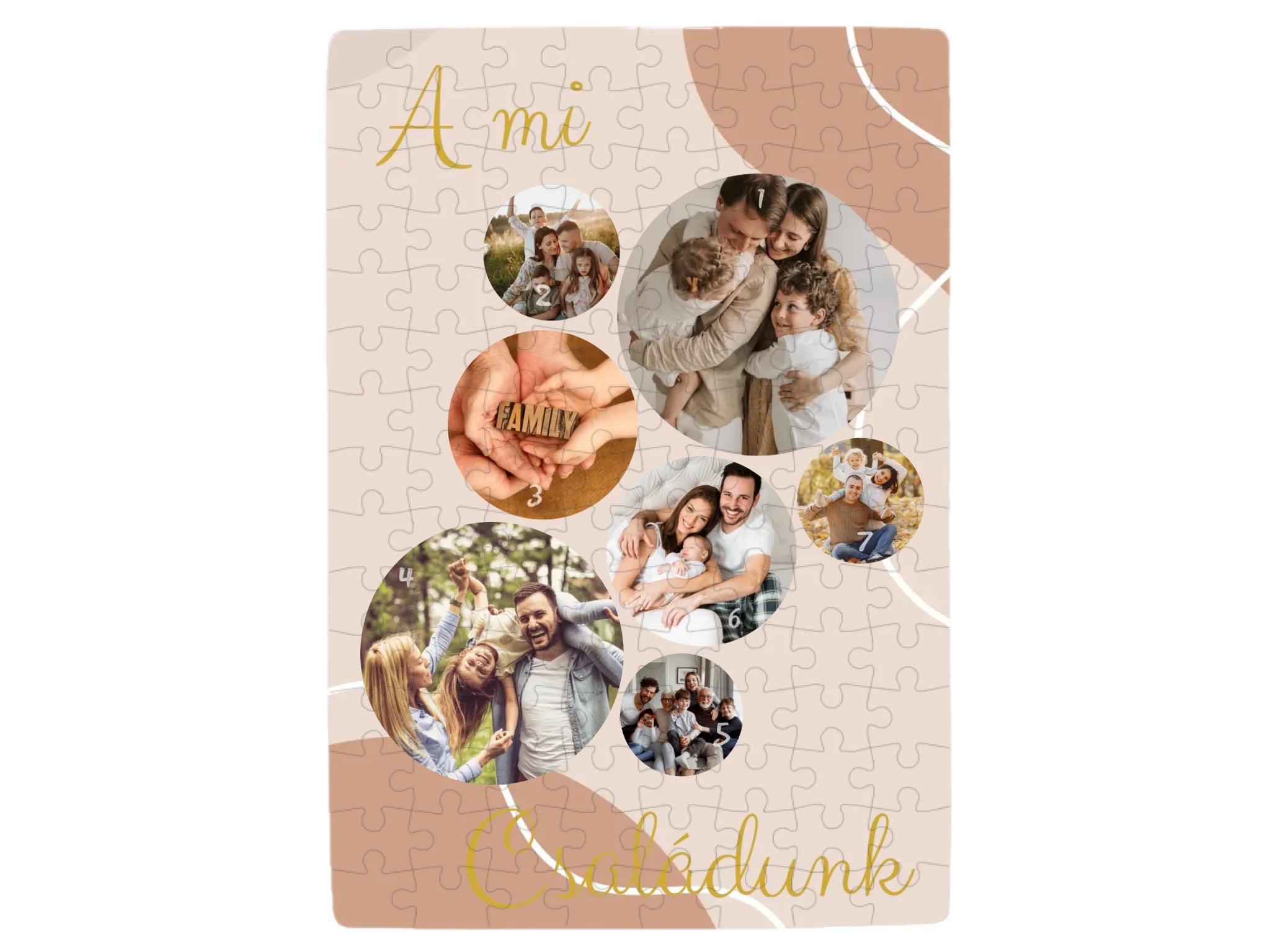 A Mi családunk fotókollázs - Ajándék Családnak - Fényképes puzzle