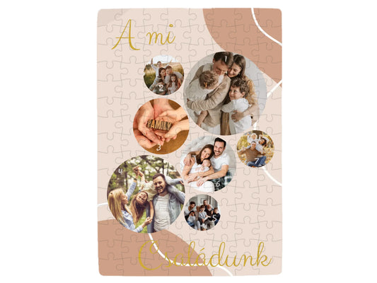 A Mi családunk fotókollázs - Ajándék Családnak - Fényképes puzzle