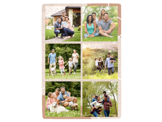 Minimalista fotókollázs - 6 kép - Fényképes puzzle