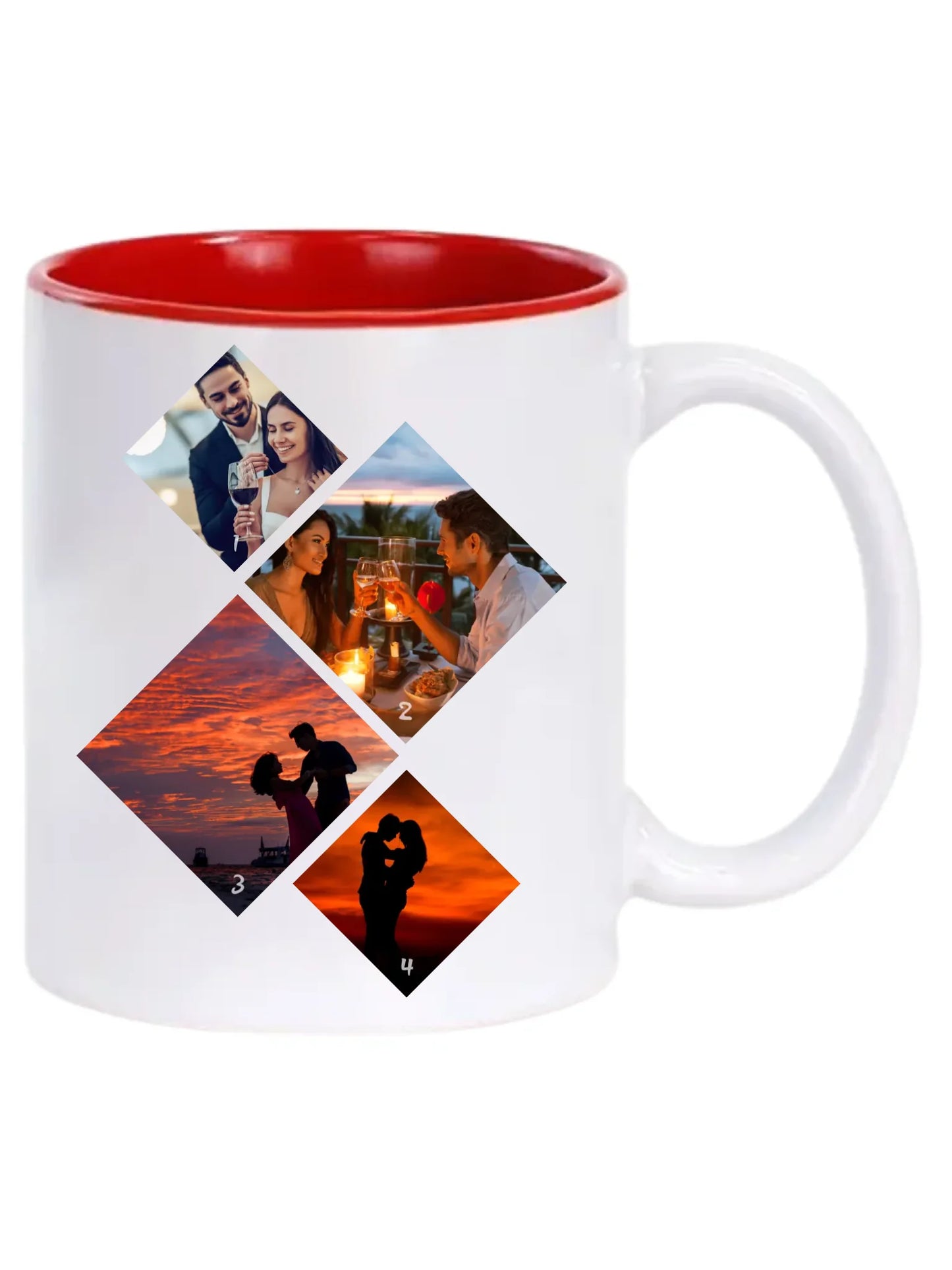 Minimalista fotókollázs - 4 kép - Fényképes bögre