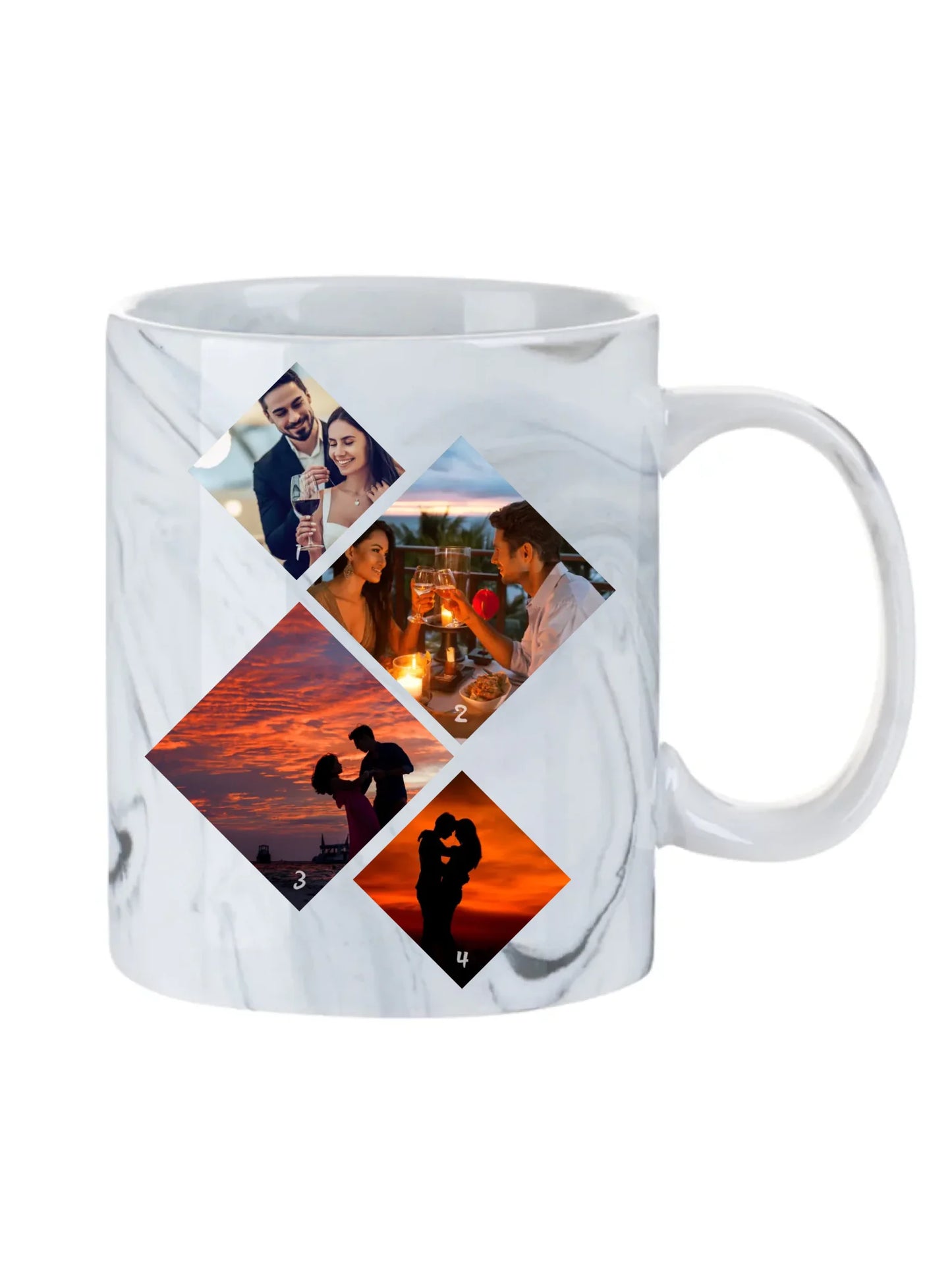 Minimalista fotókollázs - 4 kép - Fényképes bögre