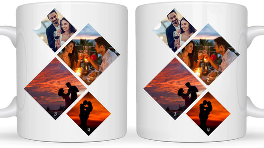 Minimalista fotókollázs - 4 kép - Fényképes bögre