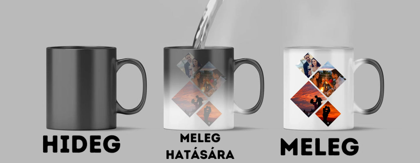 Minimalista fotókollázs - 4 kép - Fényképes bögre