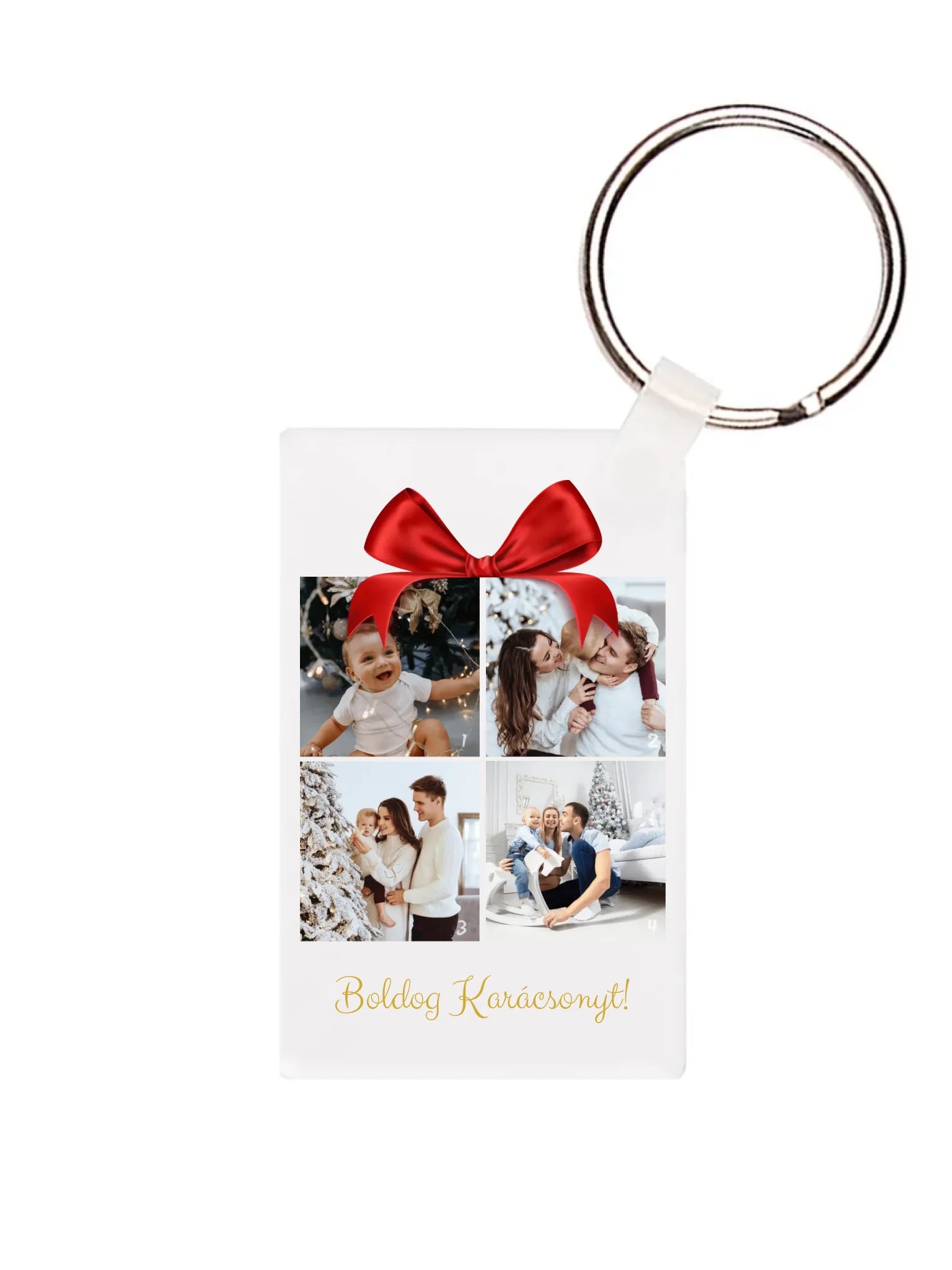 Téglalap alakú kulcstartó eleje - álló