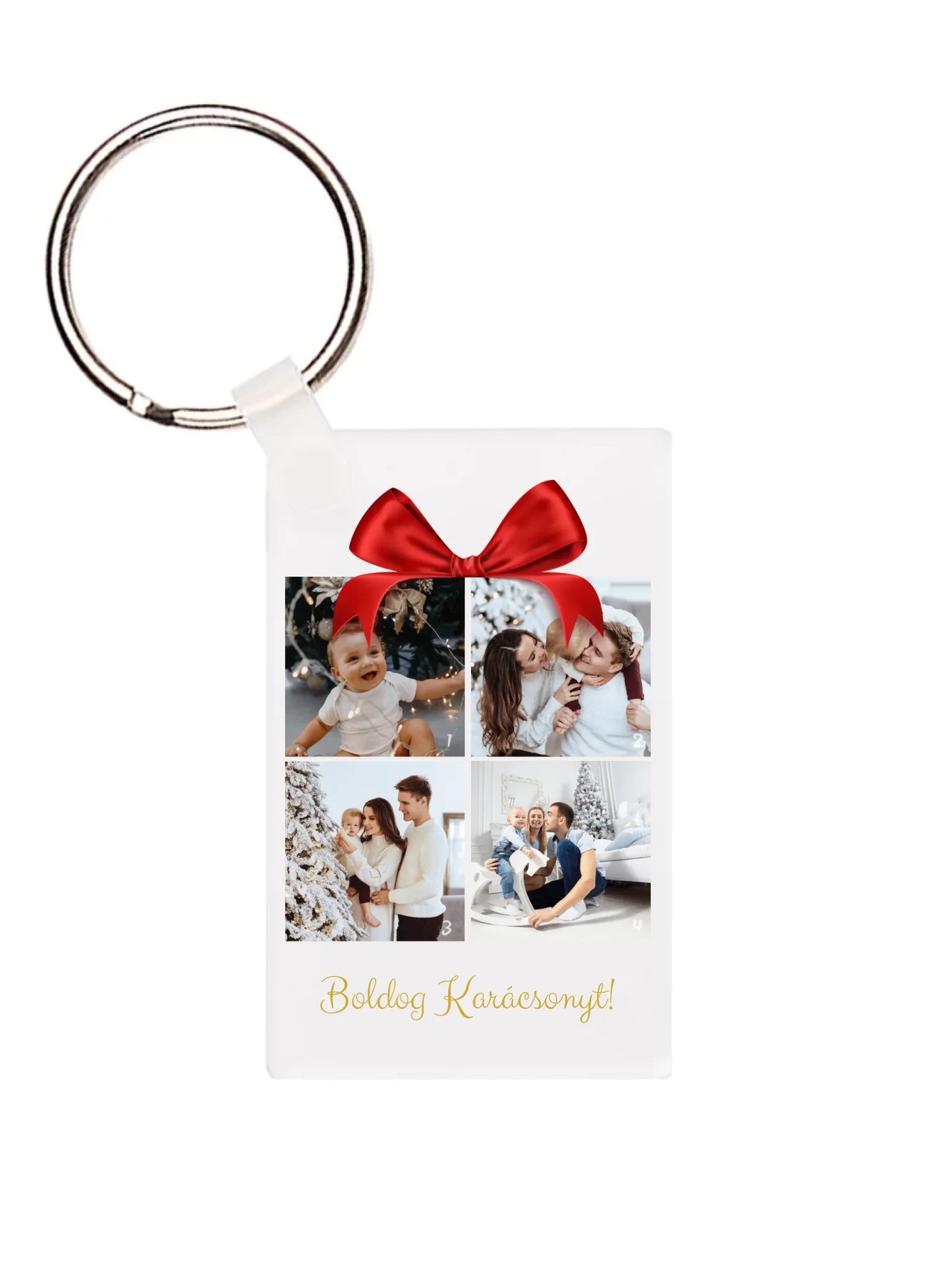 Téglalap alakú kulcstartó hátulja - álló