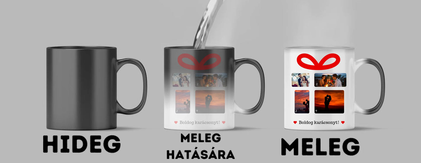 Karácsonyi ajándék fotókollázs - Ajándék Karácsonyra - Fényképes bögre