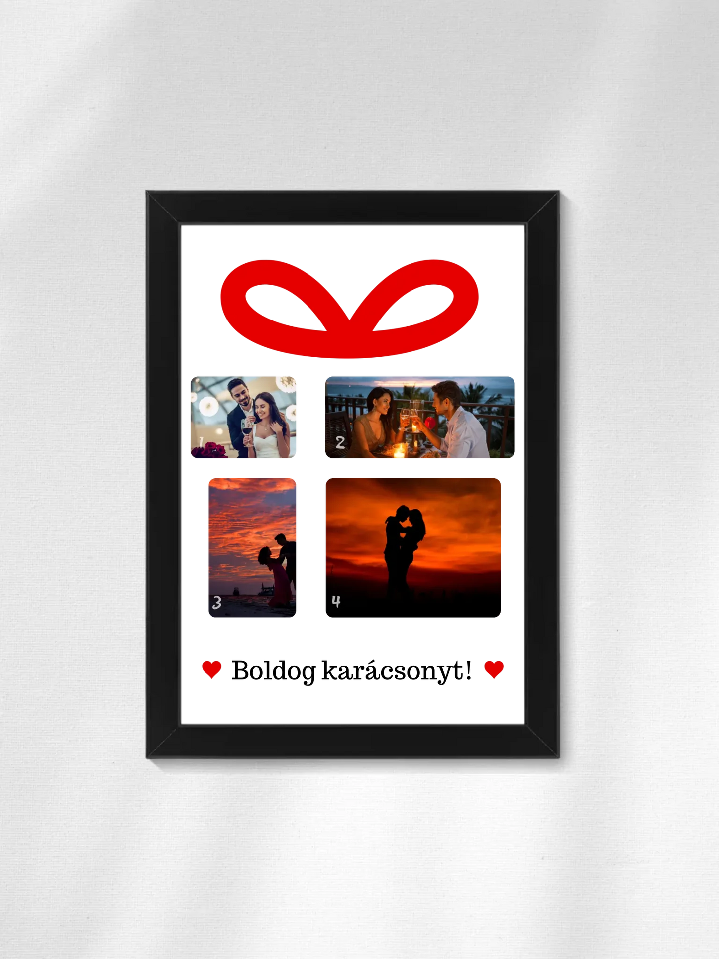 Karácsonyi ajándék fotókollázs - Ajándék Karácsonyra - Fényképes falikép