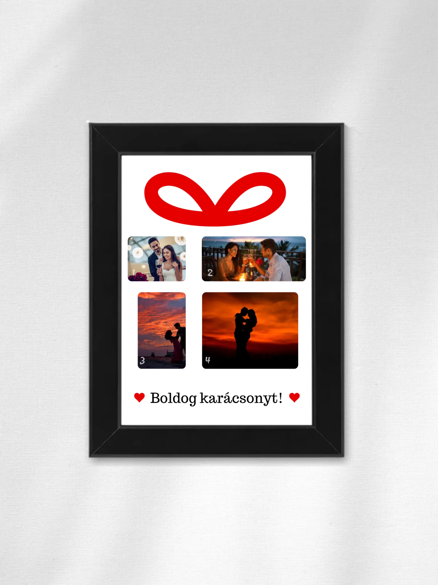 Karácsonyi ajándék fotókollázs - Ajándék Karácsonyra - Fényképes falikép