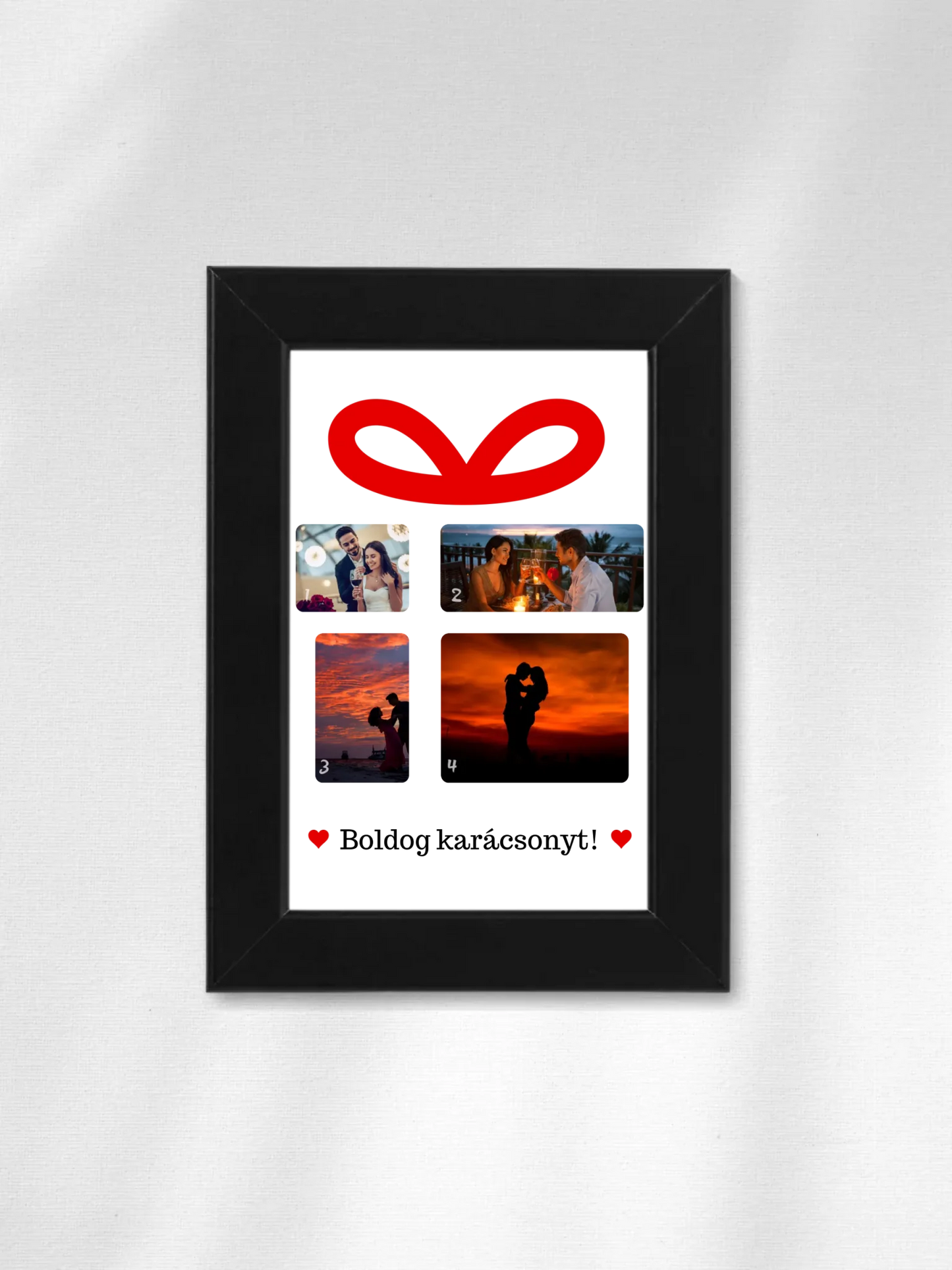 Karácsonyi ajándék fotókollázs - Ajándék Karácsonyra - Fényképes falikép