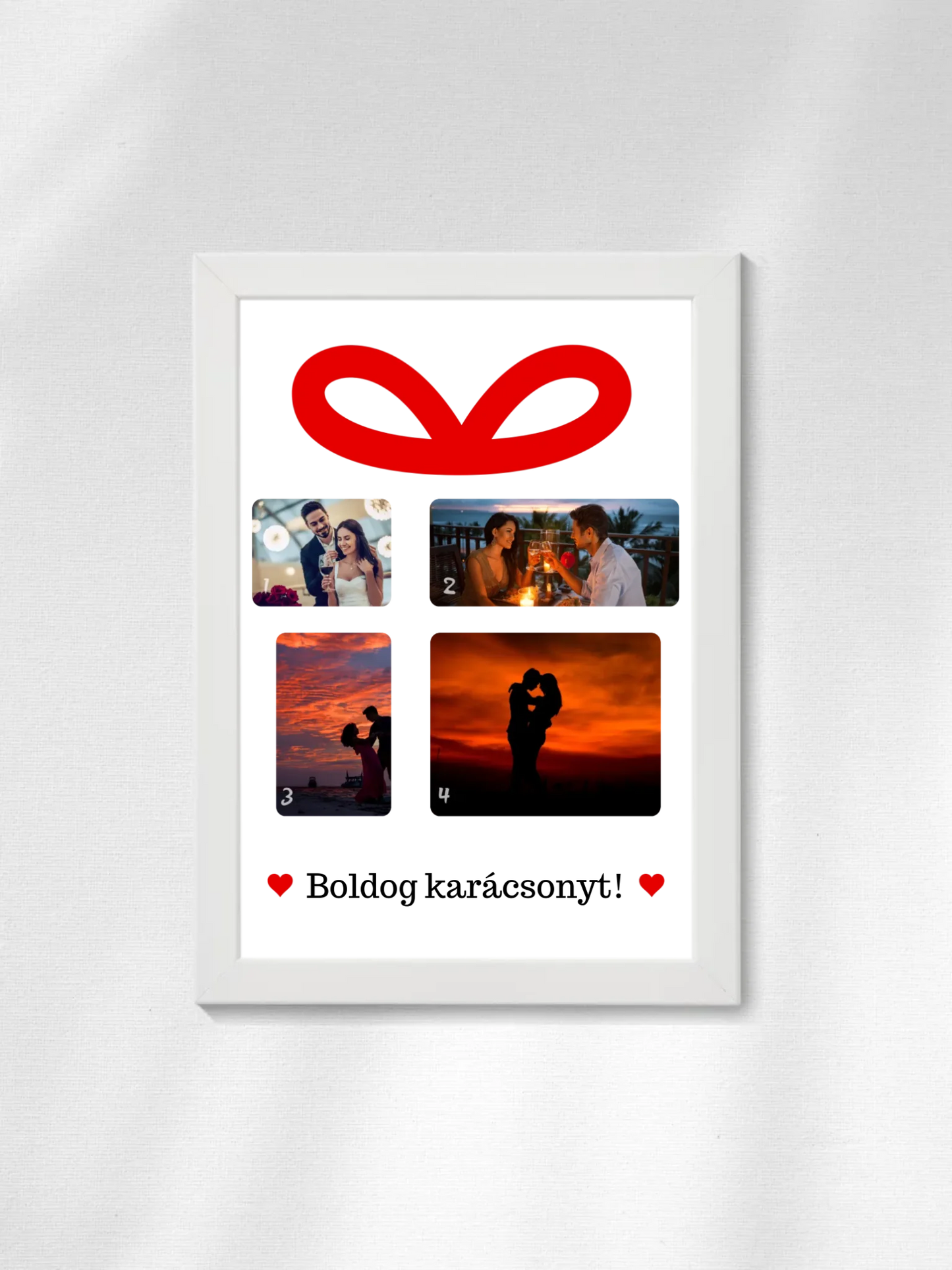 Karácsonyi ajándék fotókollázs - Ajándék Karácsonyra - Fényképes falikép