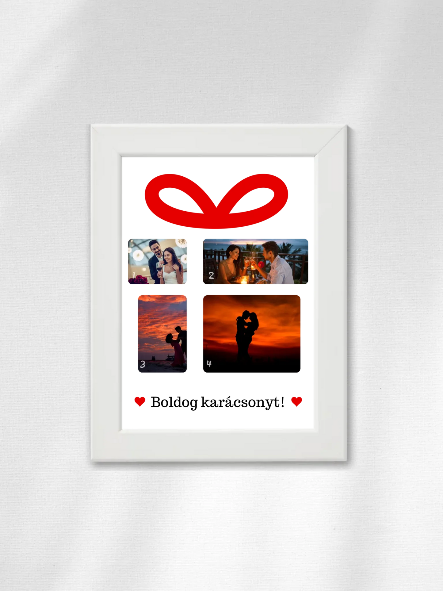 Karácsonyi ajándék fotókollázs - Ajándék Karácsonyra - Fényképes falikép