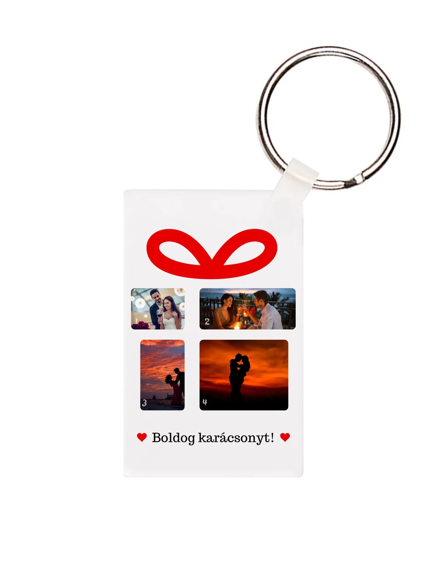 Téglalap alakú kulcstartó eleje - álló