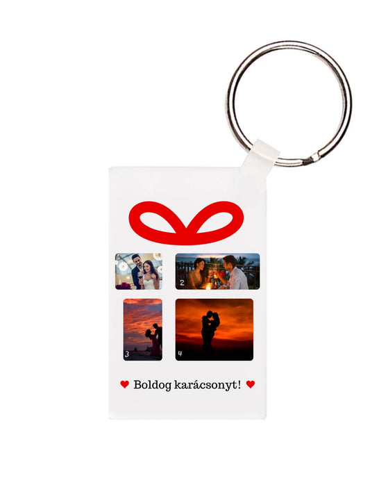 Téglalap alakú kulcstartó eleje - álló