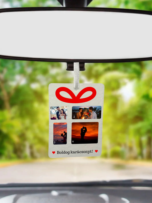 Karácsonyi ajándék fotókollázs - Ajándék Karácsonyra - Fényképes autóillatosító