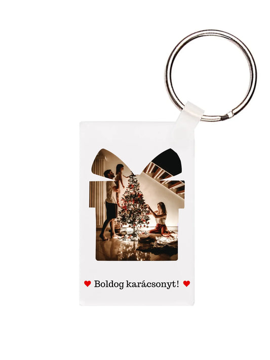 Téglalap alakú kulcstartó eleje - álló