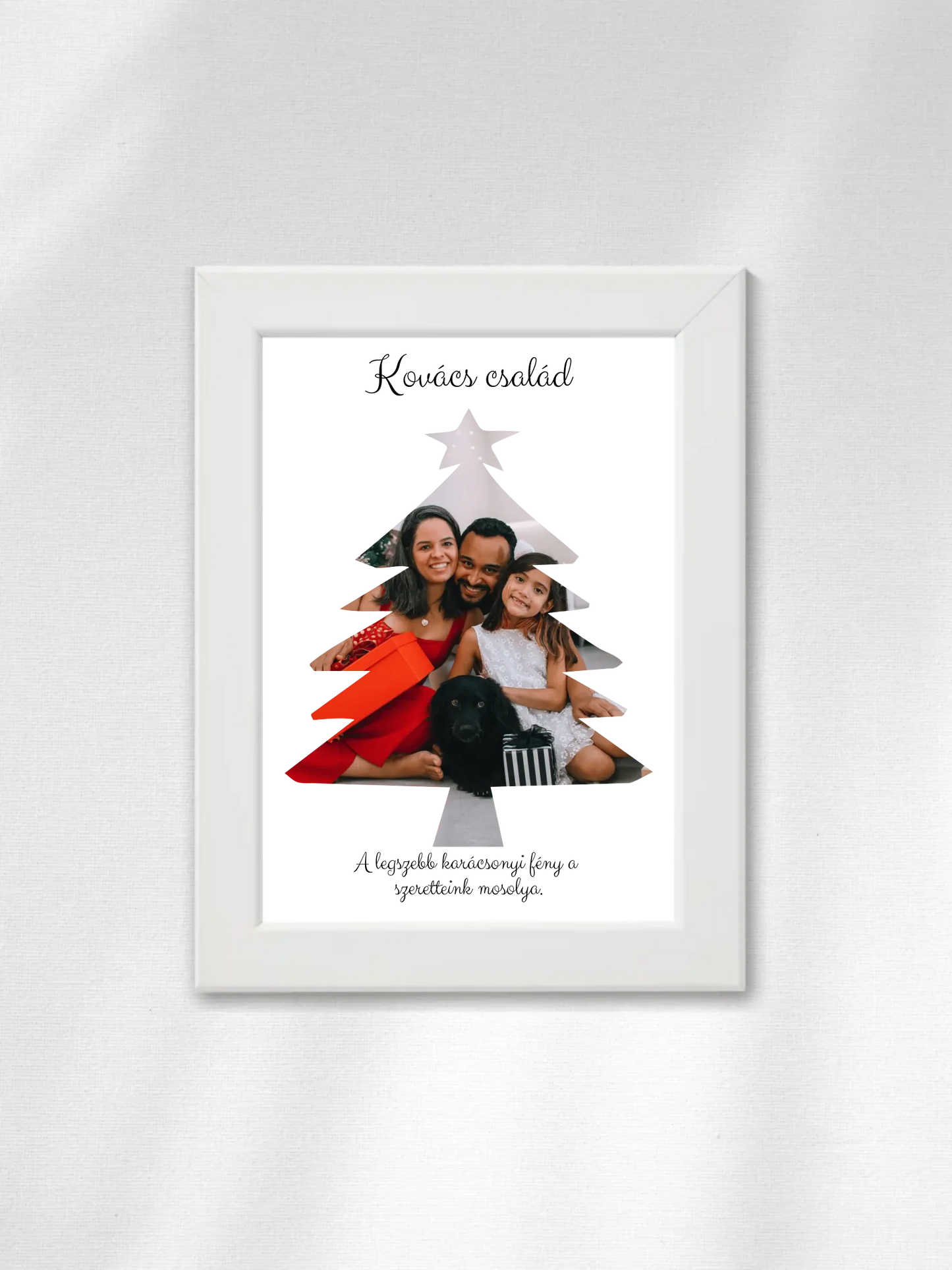 Fényképes Karácsonyfa - Ajándék Karácsonyra - Fényképes falikép