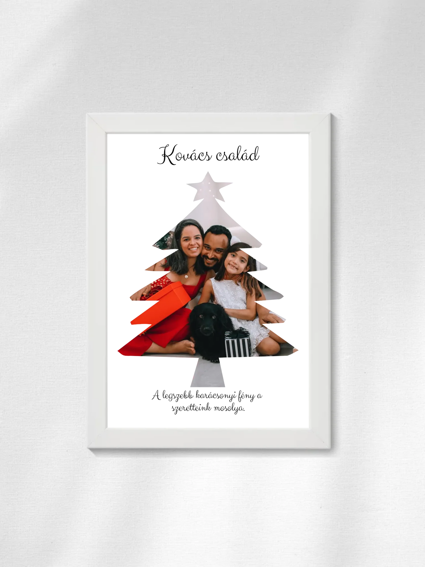 Fényképes Karácsonyfa - Ajándék Karácsonyra - Fényképes falikép