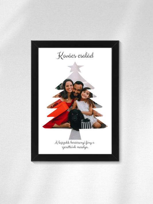 Fényképes Karácsonyfa - Ajándék Karácsonyra - Fényképes falikép