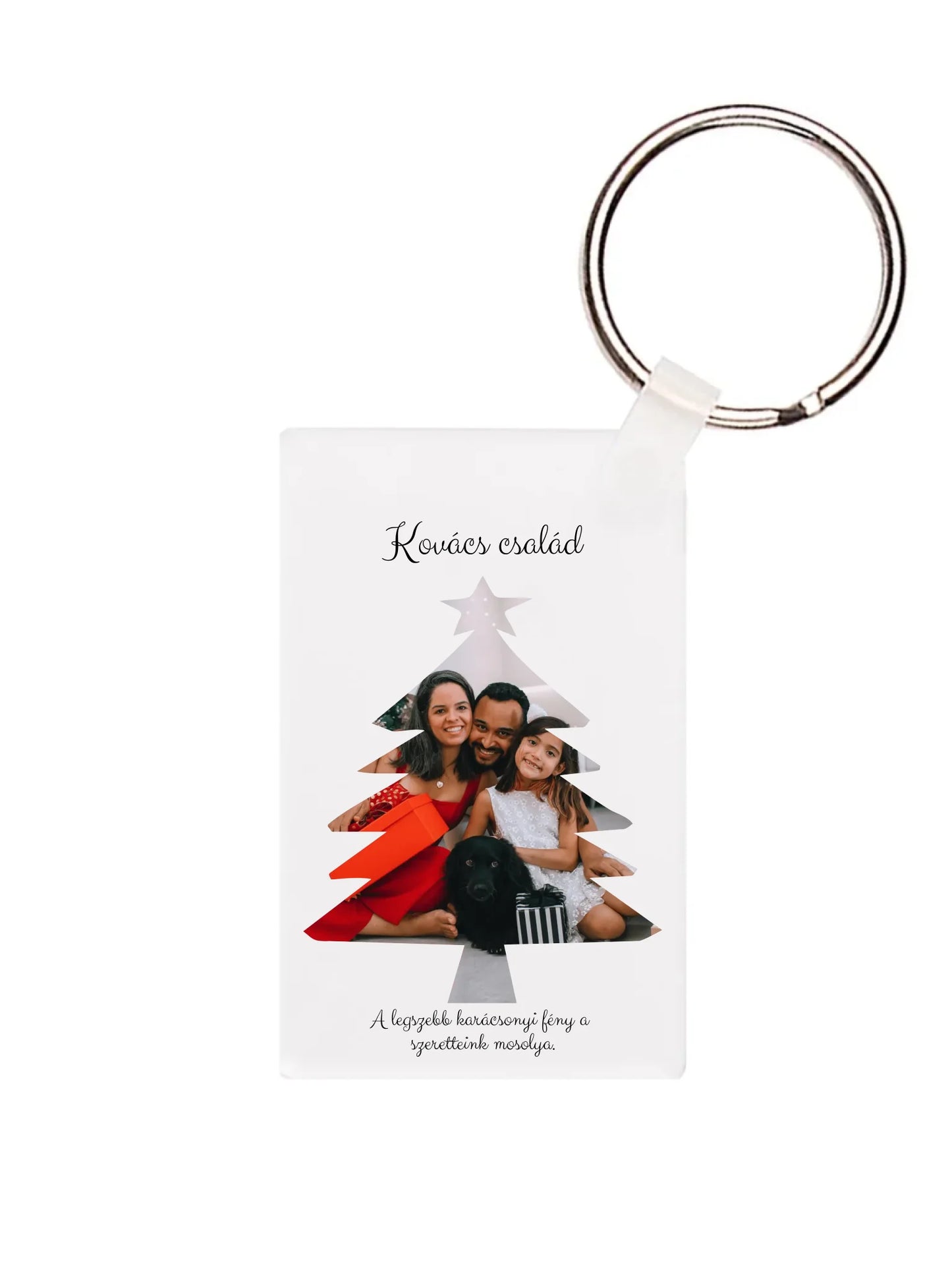 Téglalap alakú kulcstartó eleje - álló