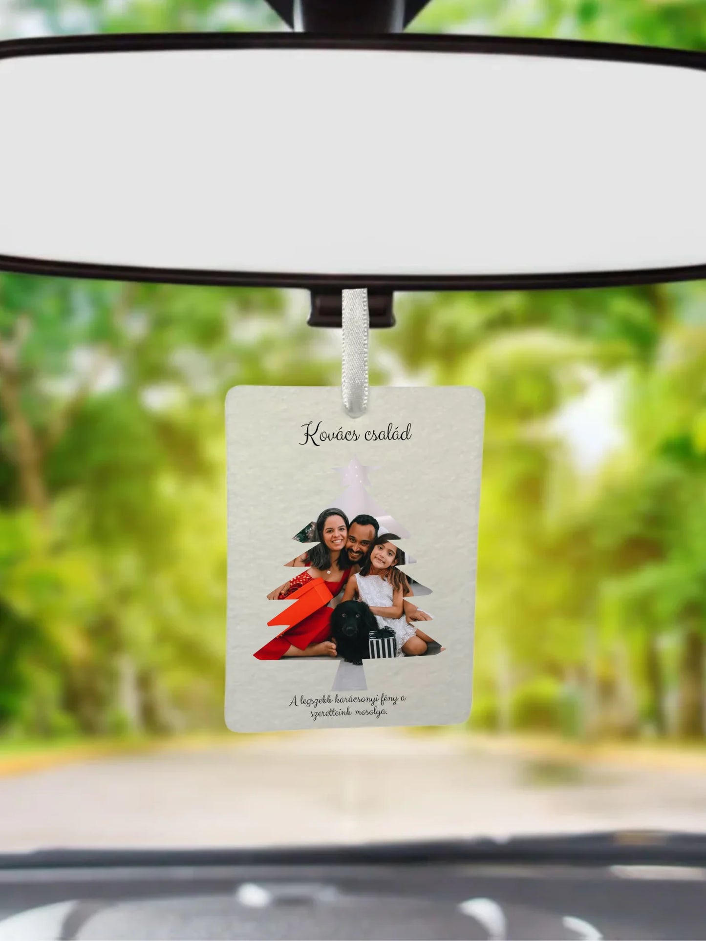 Fényképes Karácsonyfa - Ajándék Karácsonyra - Fényképes autóillatosító