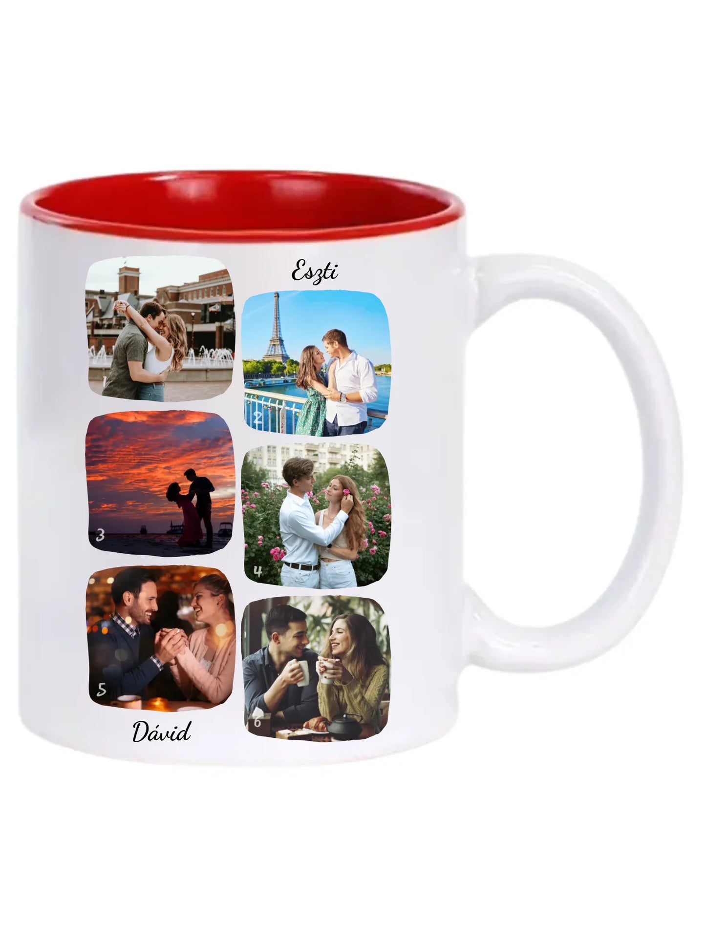 Páros fotókollázs - Ajándék Pároknak - Fényképes bögre