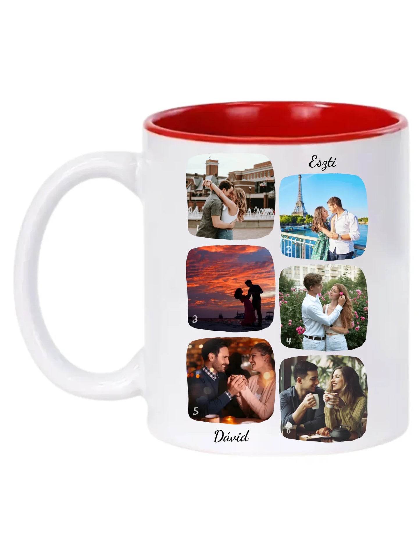Páros fotókollázs - Ajándék Pároknak - Fényképes bögre