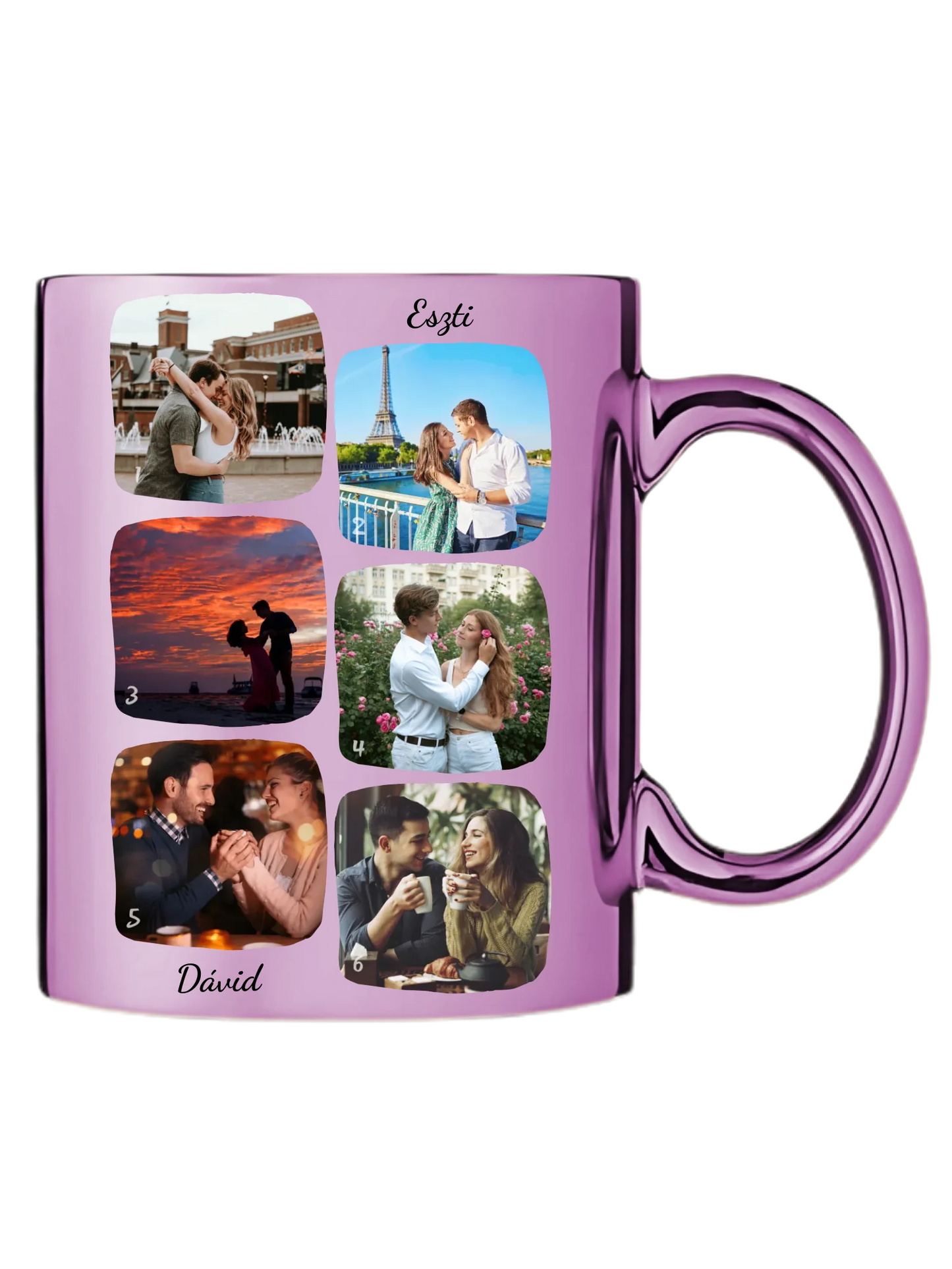 Páros fotókollázs - Ajándék Pároknak - Fényképes bögre