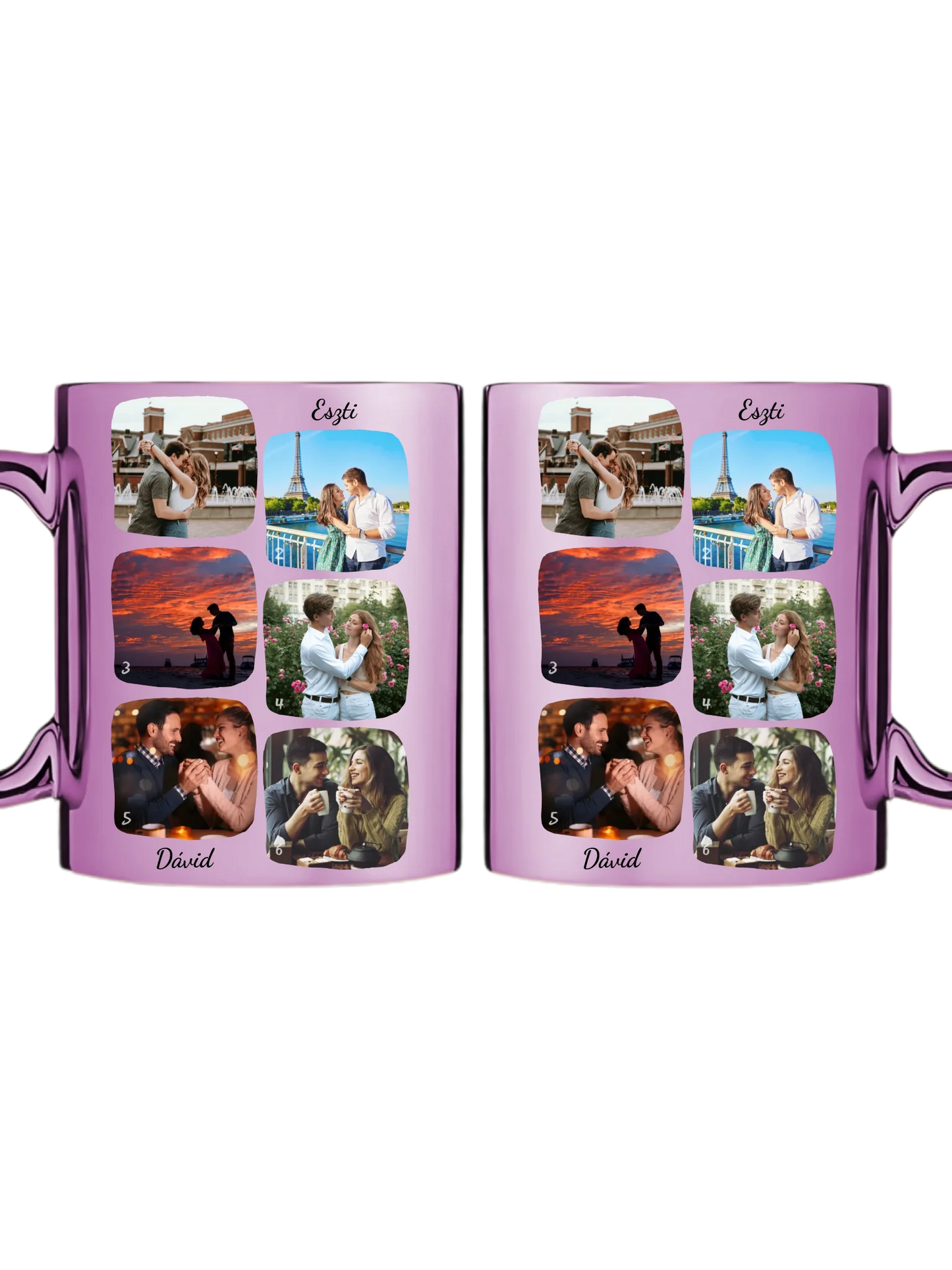 Páros fotókollázs - Ajándék Pároknak - Fényképes bögre