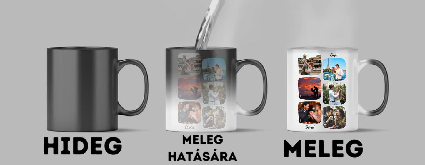 Páros fotókollázs - Ajándék Pároknak - Fényképes bögre