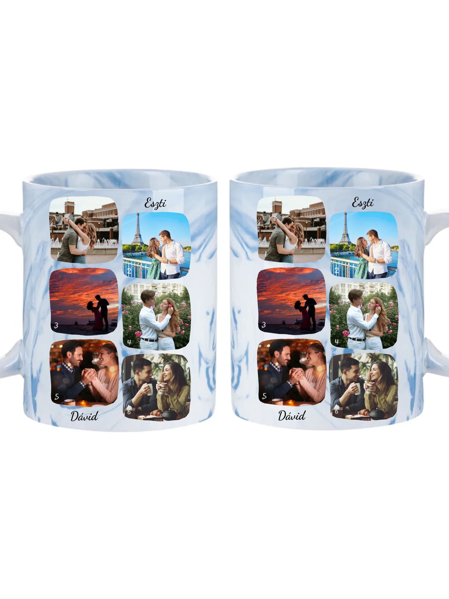 Páros fotókollázs - Ajándék Pároknak - Fényképes bögre