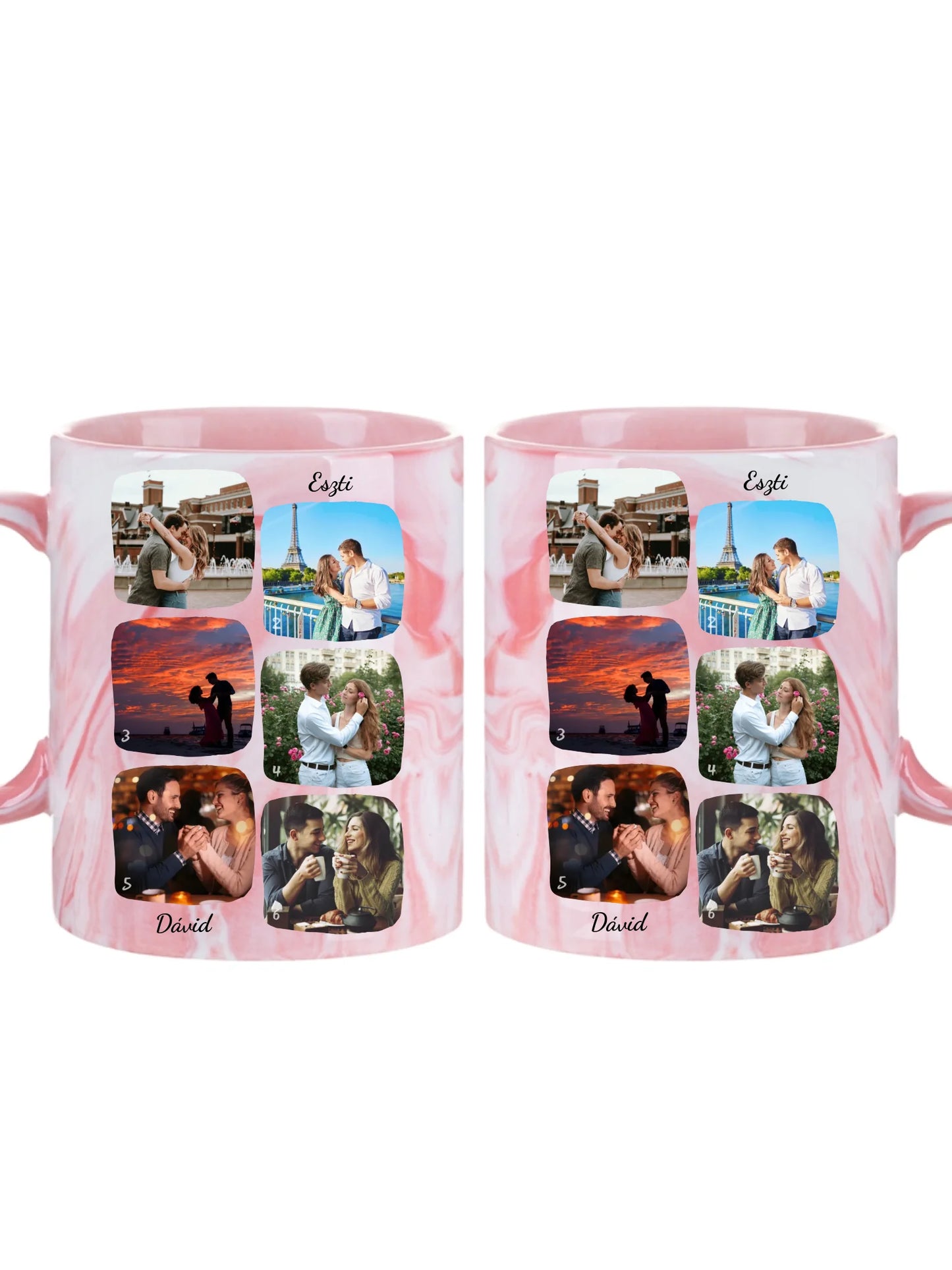 Páros fotókollázs - Ajándék Pároknak - Fényképes bögre
