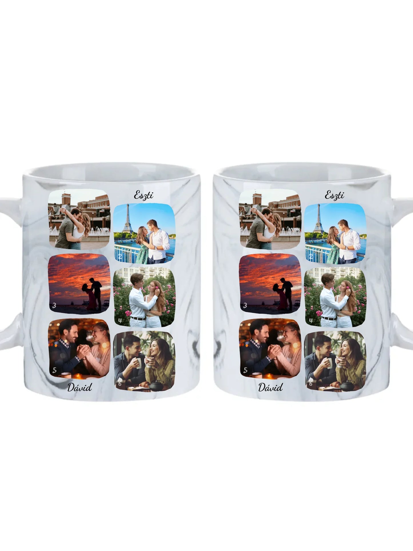 Páros fotókollázs - Ajándék Pároknak - Fényképes bögre