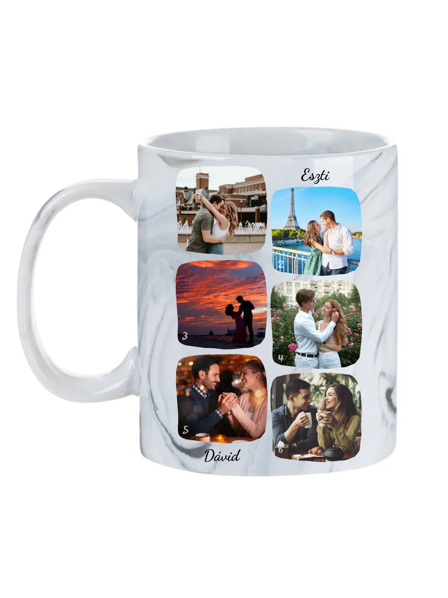 Páros fotókollázs - Ajándék Pároknak - Fényképes bögre