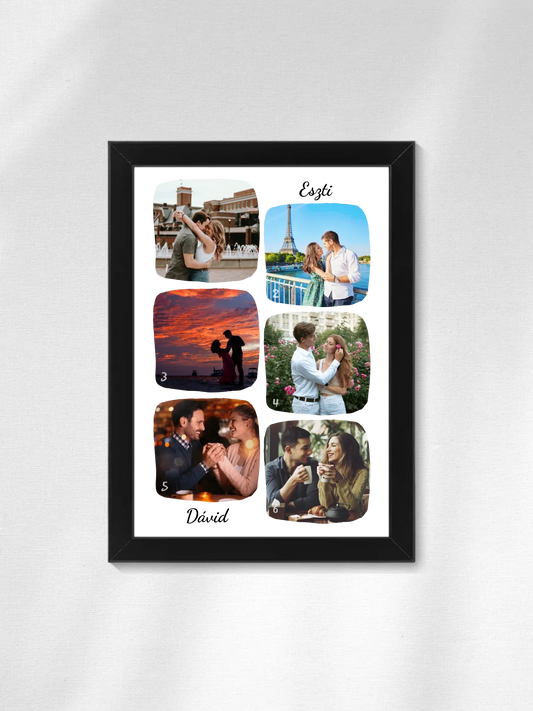 Páros fotókollázs - Ajándék Pároknak - Fényképes falikép