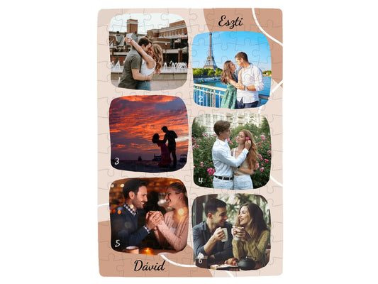 Páros fotókollázs - Ajándék Pároknak - Fényképes puzzle