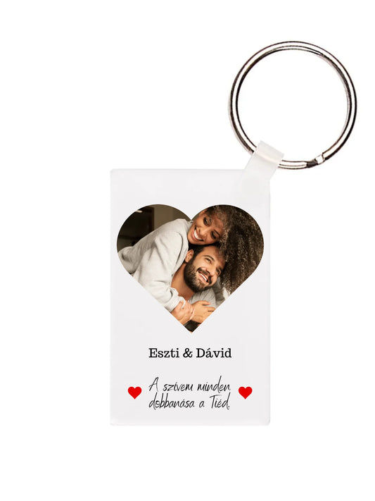 Téglalap alakú kulcstartó eleje - álló