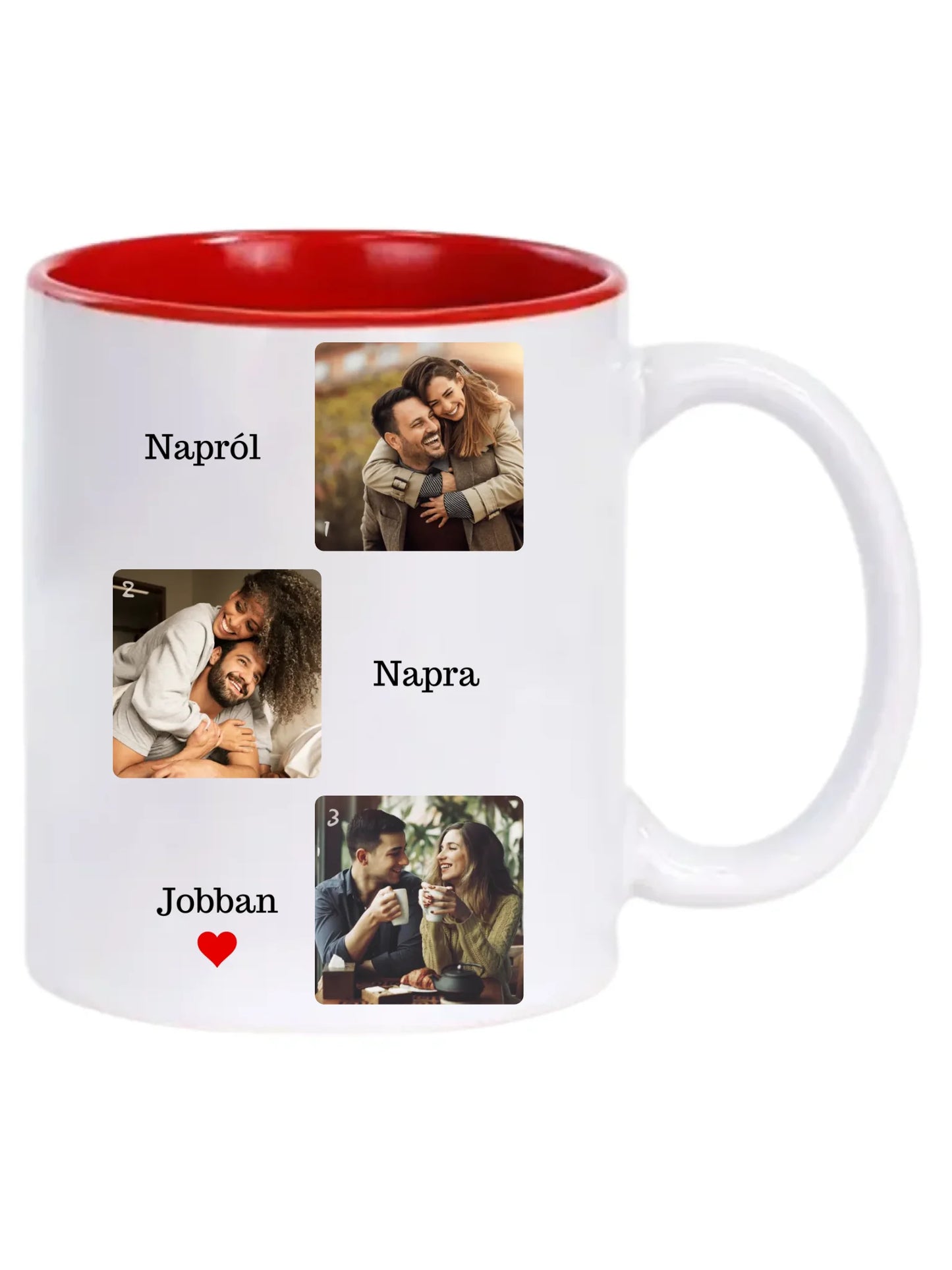 Napról, napra jobban fotókollázs - Ajándék Pároknak - Fényképes bögre