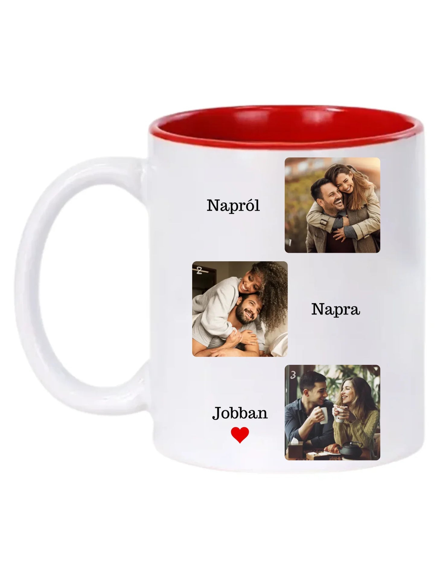 Napról, napra jobban fotókollázs - Ajándék Pároknak - Fényképes bögre