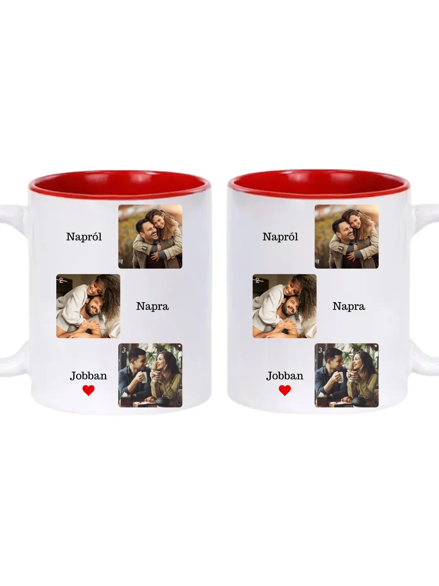 Napról, napra jobban fotókollázs - Ajándék Pároknak - Fényképes bögre