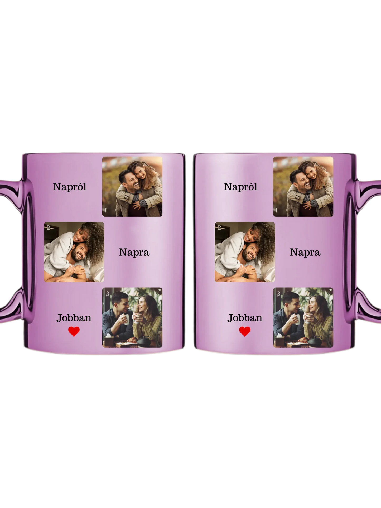 Napról, napra jobban fotókollázs - Ajándék Pároknak - Fényképes bögre