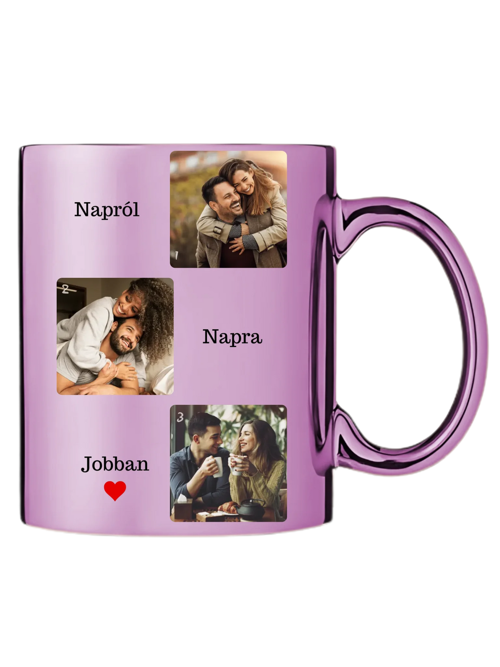 Napról, napra jobban fotókollázs - Ajándék Pároknak - Fényképes bögre