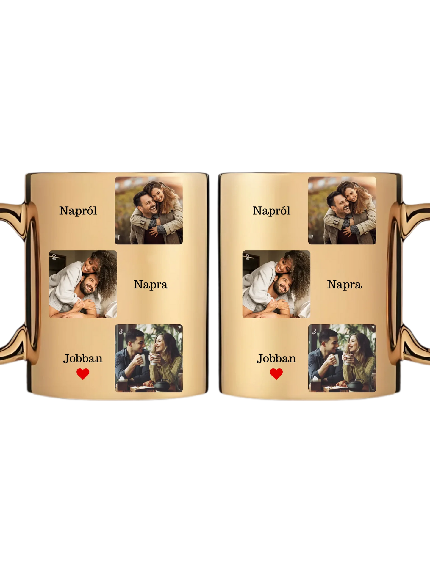 Napról, napra jobban fotókollázs - Ajándék Pároknak - Fényképes bögre