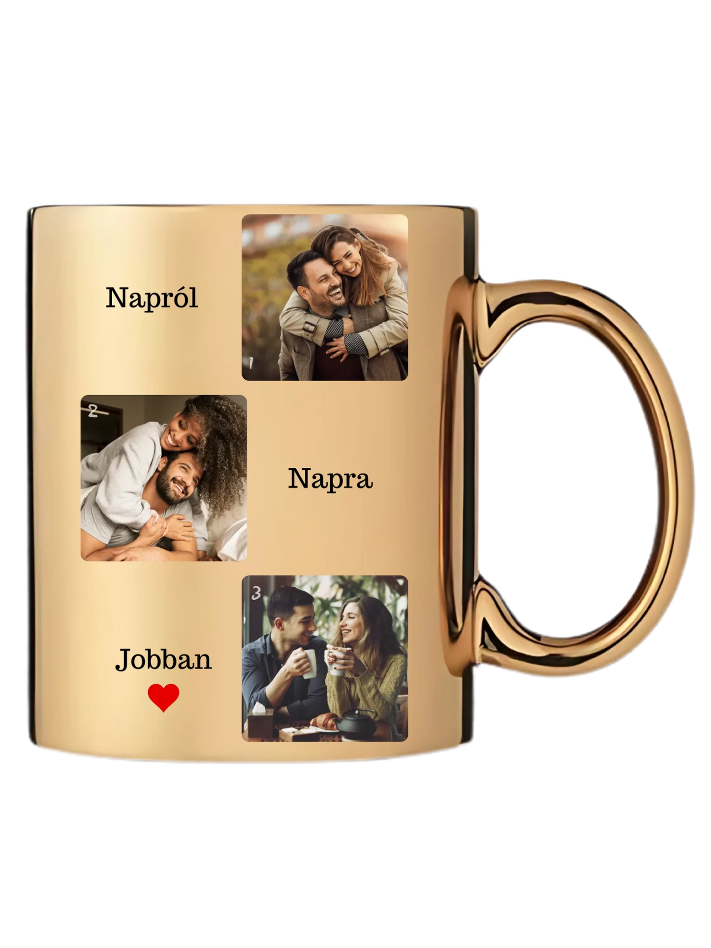 Napról, napra jobban fotókollázs - Ajándék Pároknak - Fényképes bögre